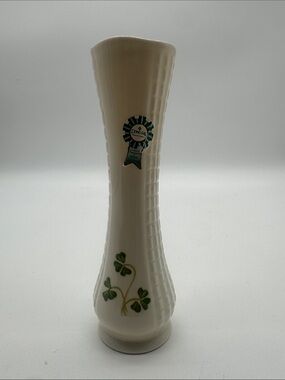 Shamrock White Porcelain Bud Vase by Donegal Parian